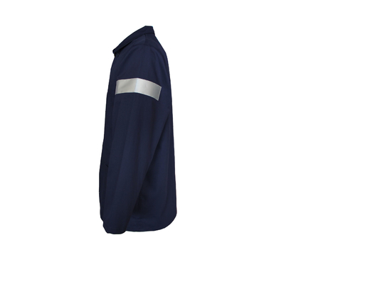 240GSM Reflective Work Jacket CVC 60% Cotton 40% Polyester Two Contrast Pockets