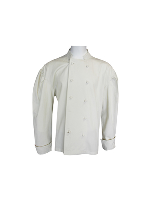 240GSM Chef Uniform Work Wear Polyester 65% Cotton 35% White Coat